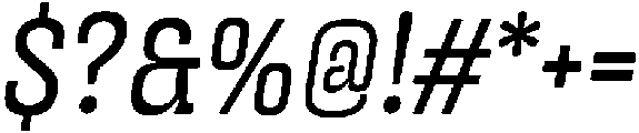 UT Garoga Oblique otf (400) Font OTHER CHARS