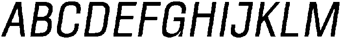 UT Garoga Oblique otf (400) Font UPPERCASE