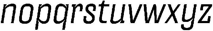 UT Garoga Oblique otf (400) Font LOWERCASE