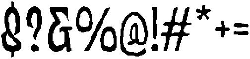 UT Matemija Distort otf (400) Font OTHER CHARS
