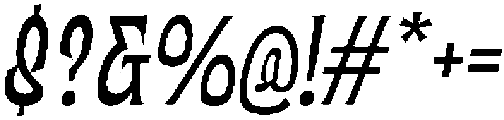 UT Matemija Oblique otf (400) Font OTHER CHARS