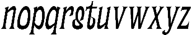 UT Matemija Oblique otf (400) Font LOWERCASE