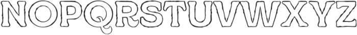 UT Ruganic Outline otf (400) Font UPPERCASE
