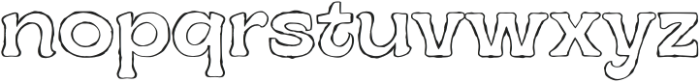 UT Ruganic Outline otf (400) Font LOWERCASE