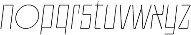 UT Sracotien Oblique Condensed Thin otf (100) Font LOWERCASE