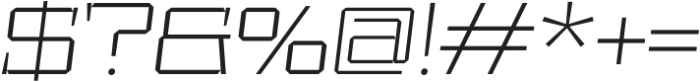 UT Sracotien Oblique Expanded ExtraLight otf (200) Font OTHER CHARS