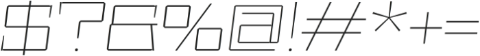 UT Sracotien Oblique Expanded Thin otf (100) Font OTHER CHARS