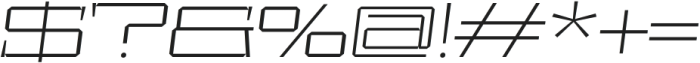 UT Sracotien Oblique ExtraExpanded ExtraLight otf (200) Font OTHER CHARS