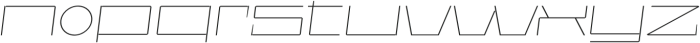 UT Sracotien Oblique ExtraExpanded Thin otf (100) Font LOWERCASE