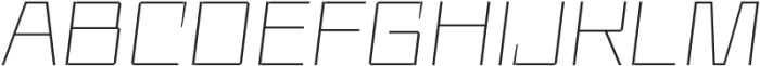 UT Sracotien Oblique SemiExpanded Thin otf (100) Font UPPERCASE
