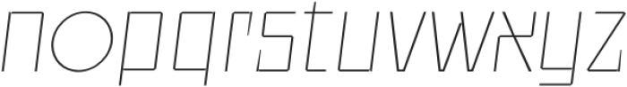 UT Sracotien Oblique Thin otf (100) Font LOWERCASE