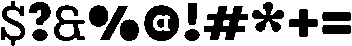 UT Symbold Rounded otf (700) Font OTHER CHARS