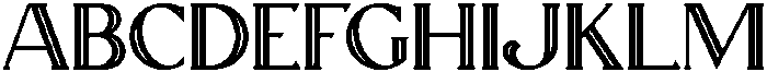 UTApexeBoldInline Regular otf (700) Font UPPERCASE