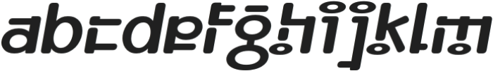 UTONAF Rounded Slant otf (400) Font LOWERCASE