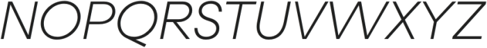 Uto Extralight Italic otf (200) Font UPPERCASE