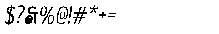 UT Ayonah Oblique Rounded Font OTHER CHARS