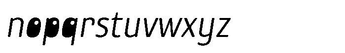 UT Ayonah Oblique Rounded Font LOWERCASE