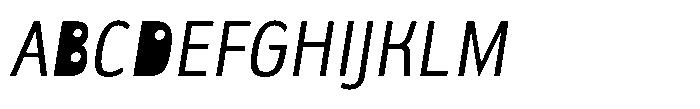 UT Ayonah Oblique Font UPPERCASE