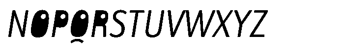 UT Ayonah Oblique Font UPPERCASE