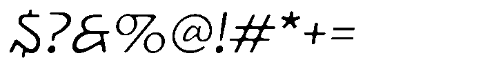 UT Cadiro Oblique Rounded Font OTHER CHARS
