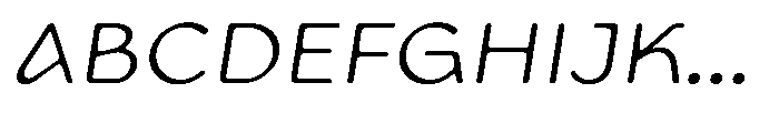 UT Cadiro Oblique Rounded Font UPPERCASE