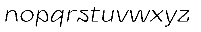 UT Cadiro Oblique Rounded Font LOWERCASE