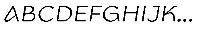 UT Cadiro Oblique Font UPPERCASE