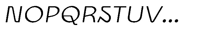 UT Cadiro Oblique Font UPPERCASE