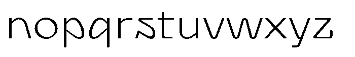 UT Cadiro Regular Font LOWERCASE