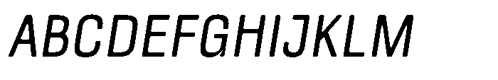 UT Garoga Oblique Rounded Font UPPERCASE