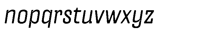 UT Garoga Oblique Rounded Font LOWERCASE