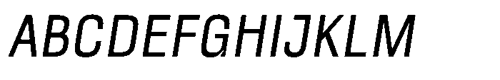 UT Garoga Oblique Font UPPERCASE