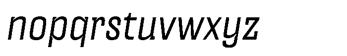 UT Garoga Oblique Font LOWERCASE