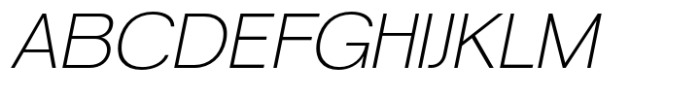 UT Glasgow Grotesk Extra Light Italic Font UPPERCASE