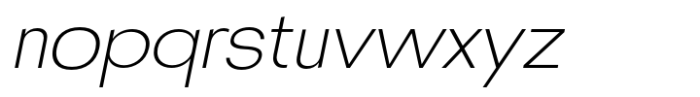 UT Glasgow Grotesk Extra Light Italic Font LOWERCASE