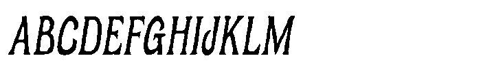 UT Matemija Oblique Distort Font UPPERCASE