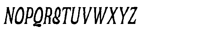 UT Matemija Oblique Distort Font UPPERCASE