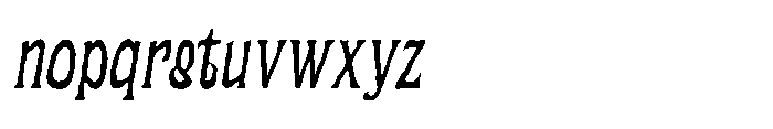 UT Matemija Oblique Distort Font LOWERCASE