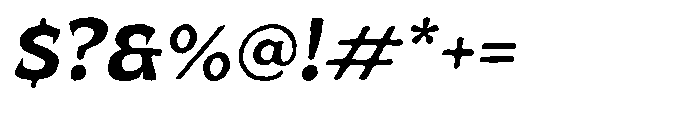 UT Qlared Oblique Distort Font OTHER CHARS