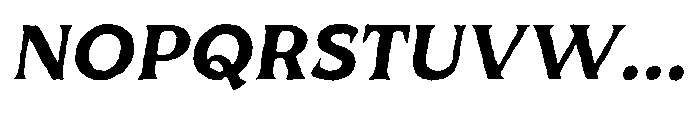 UT Qlared Oblique Distort Font UPPERCASE