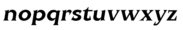 UT Qlared Oblique Font LOWERCASE
