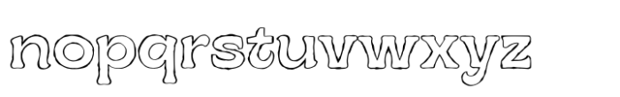 UT Ruganic Outline Font LOWERCASE