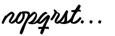 UT Spatoe  Script Font LOWERCASE