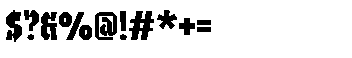 UT Sracotien Condensed Bold Font OTHER CHARS
