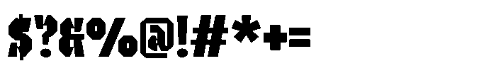 UT Sracotien Condensed Extra Bold Font OTHER CHARS