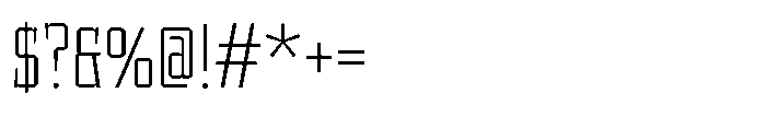 UT Sracotien Condensed Extra Light Font OTHER CHARS