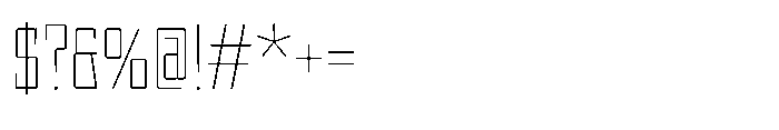 UT Sracotien Condensed Thin Font OTHER CHARS