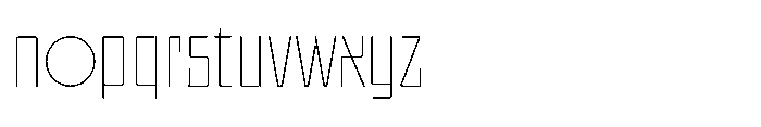 UT Sracotien Condensed Thin Font LOWERCASE