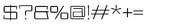 UT Sracotien Expanded Extra Light Font OTHER CHARS