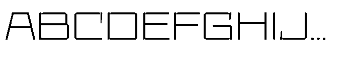 UT Sracotien Expanded Extra Light Font UPPERCASE